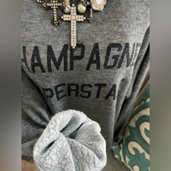 Wildfox Champagne Superstar Baggy Beach Crewneck Large - Picture 2 of 9